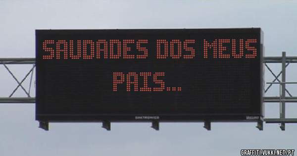 Saudades dos meus pais...