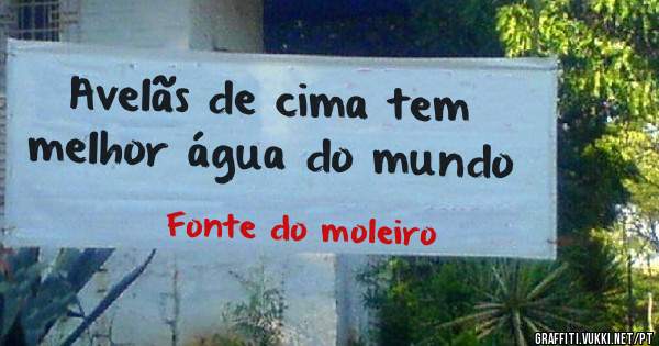 Avelãs de cima tem melhor água do mundo 