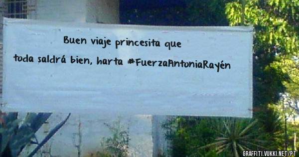 Buen viaje princesita que toda saldrá bien, harta #FuerzaAntoniaRayén