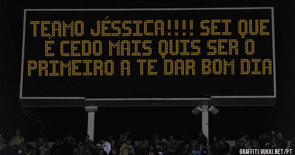 Teamo Jéssica!!!! sei que é cedo mais quis ser o primeiro a te dar bom dia