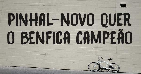 Pinhal-Novo quer o Benfica Campeão
