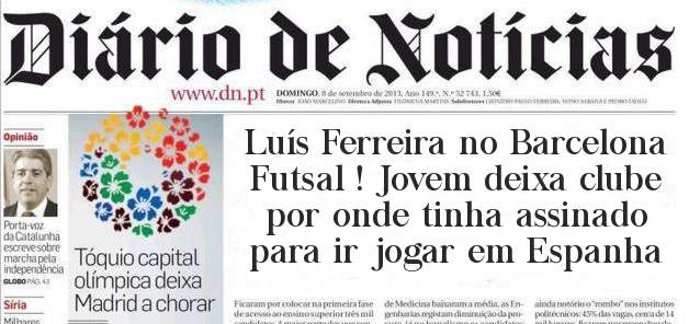 Luís Ferreira no Barcelona Futsal ! Jovem deixa clube por onde tinha assinado para ir jogar em Espanha 