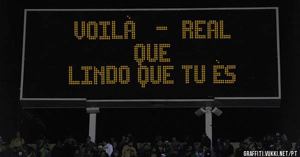         Voilà   -  real                                            que lindo que tu ès                                          