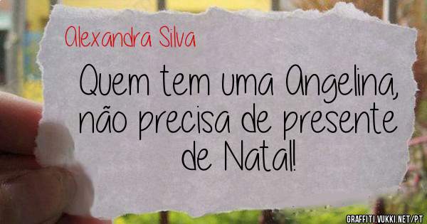 Quem tem uma Angelina, não precisa de presente de Natal!