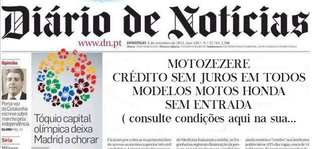 MOTOZEZERE
CRÉDITO SEM JUROS EM TODOS MODELOS MOTOS HONDA SEM ENTRADA
( consulte condições aqui na sua loja )
