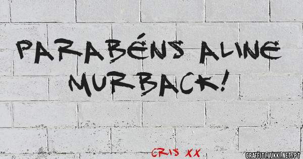 PARABÉNS ALINE MURBACK!