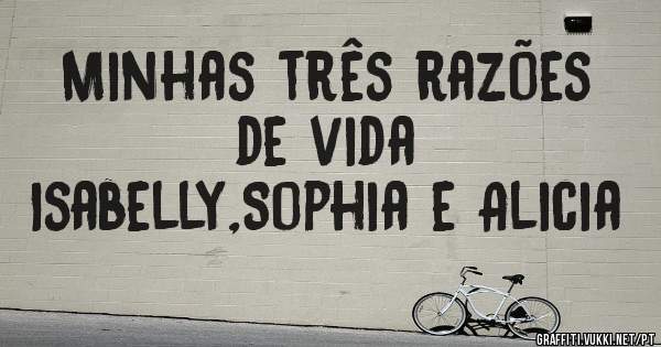 Minhas três razões de vida 
Isabelly,Sophia e Alicia 