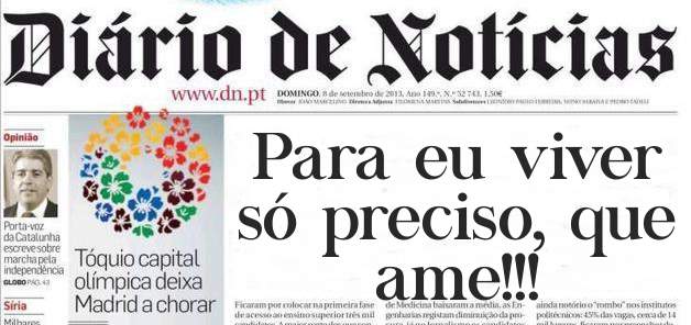 Para eu viver só preciso, que ame!!!
