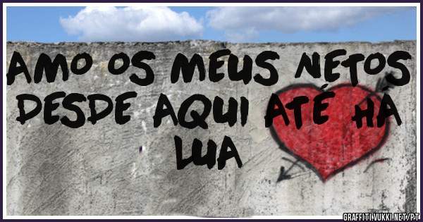AMO OS MEUS NETOS DESDE AQUI ATÉ HÁ LUA