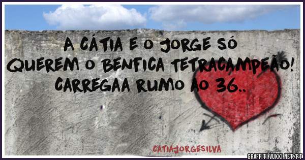 A Cátia e o Jorge só querem o Benfica Tetracampeão!
Carregaa rumo ao 36..