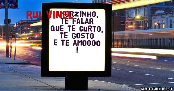 Amorzinho, te falar que te curto, te gosto e te amoooo !