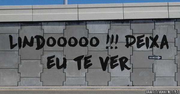 Lindooooo !!! Deixa eu te ver