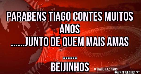 Parabens Tiago contes muitos anos 
......junto de quem mais amas ......
                  Beijinhos