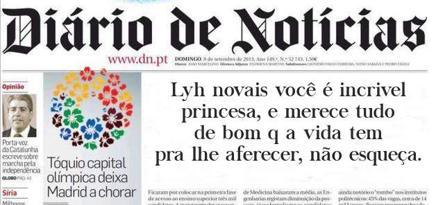 Lyh novais você é incrivel princesa, e merece tudo de bom q a vida tem pra lhe aferecer, não esqueça. 
