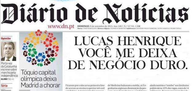 LUCAS HENRIQUE VOCÊ ME DEIXA DE NEGÓCIO DURO.