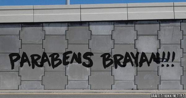 PARABENS BRAYAN!!! 