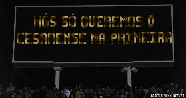 Nós só queremos o cesarense na primeira