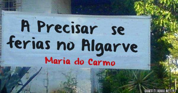 A Precisar  se ferias no Algarve 