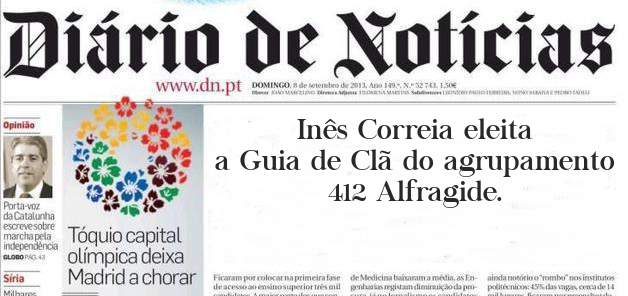 Inês Correia eleita a Guia de Clã do agrupamento 412 Alfragide.