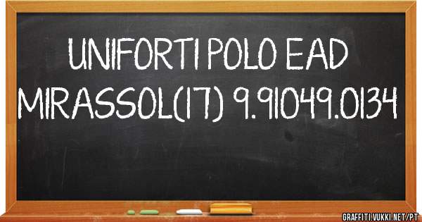 UNIFORTI POLO EAD MIRASSOL(17) 9.91049.0134