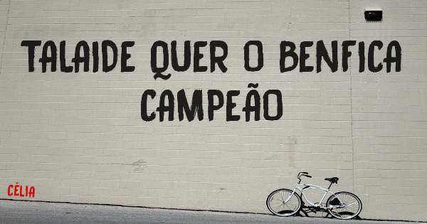 TALAIDE QUER O BENFICA CAMPEÃO 