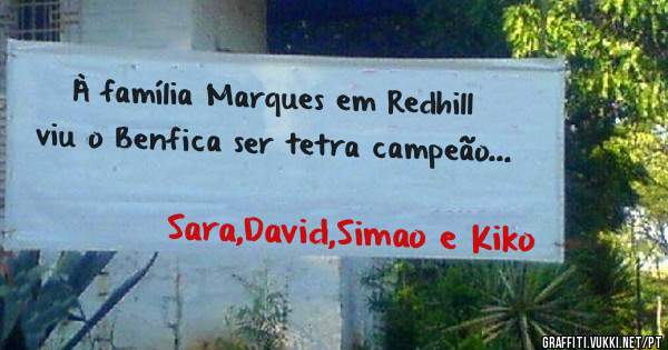 À família Marques em Redhill viu o Benfica ser tetra campeão...