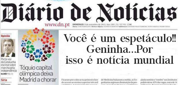 Você é um espetáculo!!  Geninha...Por isso é notícia mundial