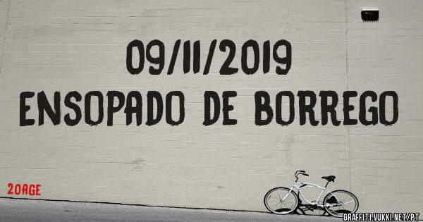 09/11/2019
Ensopado de borrego