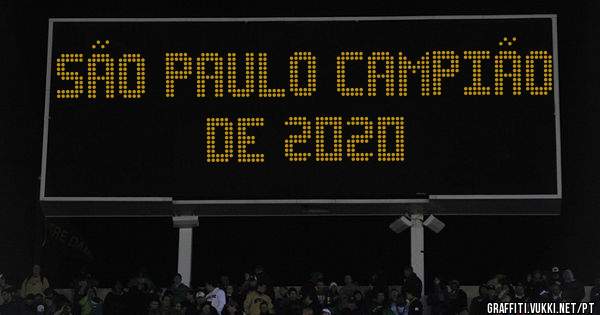 São Paulo campião de 2020