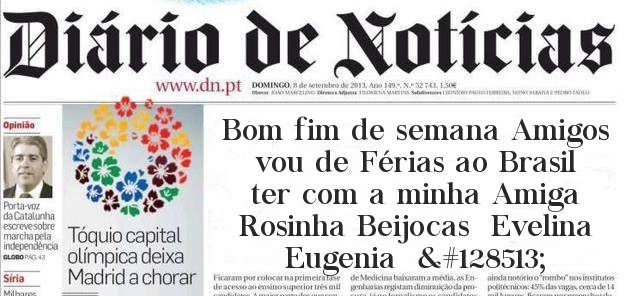 Bom fim de semana Amigos vou de Férias ao Brasil ter com a minha Amiga Rosinha Beijocas  Evelina Eugenia  😁