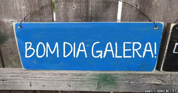 BOM DIA GALERA!