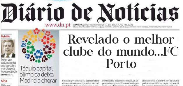 Revelado o melhor clube do mundo...FC Porto 