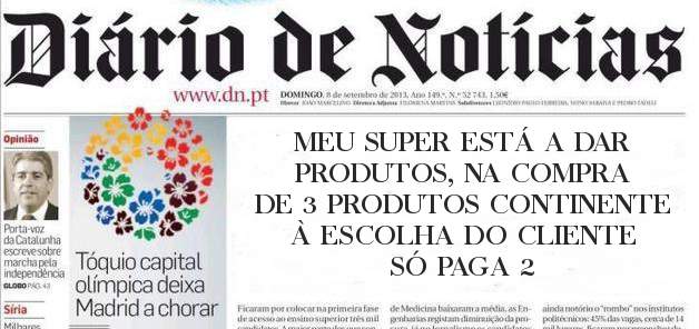  MEU SUPER ESTÁ A DAR PRODUTOS, NA COMPRA DE 3 PRODUTOS CONTINENTE À ESCOLHA DO CLIENTE SÓ PAGA 2