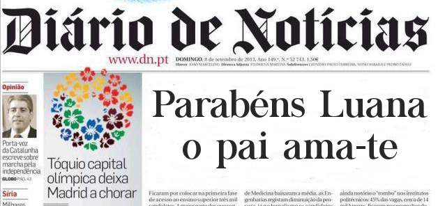 Parabéns Luana o pai ama-te 