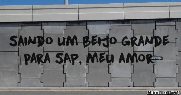 Saindo um beijo grande para SAP, meu amor