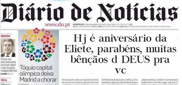 Hj é aniversário da Eliete, parabéns, muitas bênçãos d DEUS pra vc 