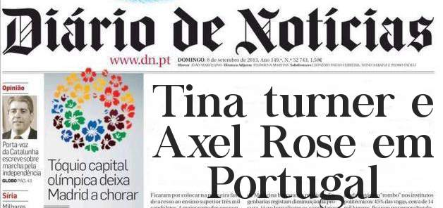 Tina turner e Axel Rose em Portugal