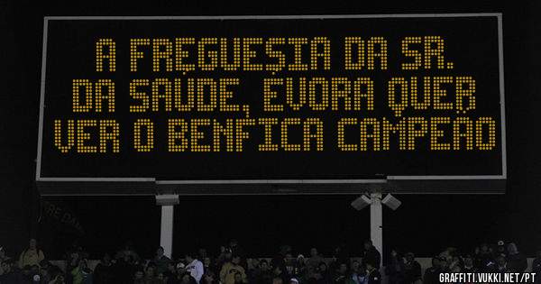 A freguesia da Sr. da Saúde, Évora quer ver o Benfica campeão