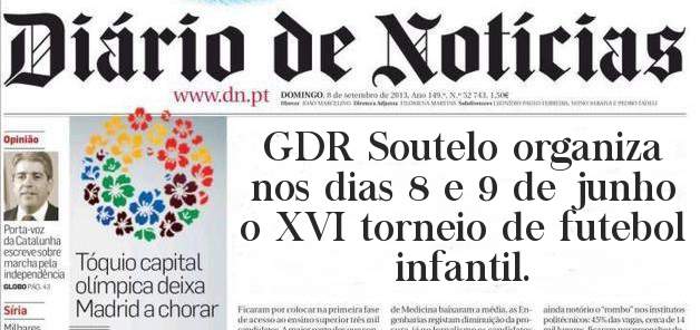 GDR Soutelo organiza nos dias 8 e 9 de junho o XVI torneio de futebol infantil.