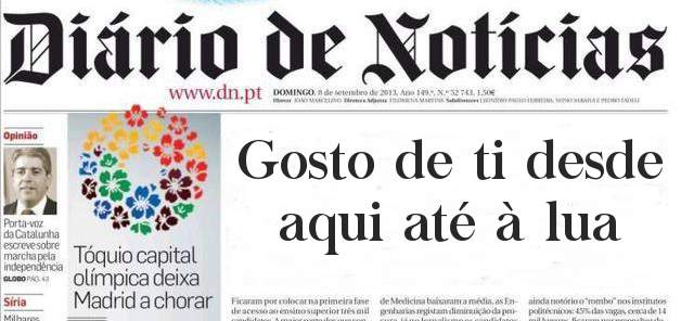 Gosto de ti desde aqui até à lua