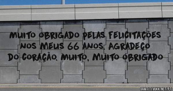 Muito obrigado pelas felicitações nos meus 66 anos. Agradeço do coração. Muito, muito obrigado