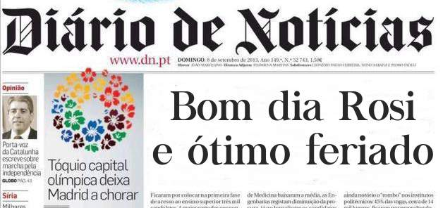 Bom dia Rosi e ótimo feriado 