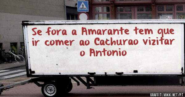 Se fora a Amarante tem que ir comer ao Cachurao vizitar o Antonio