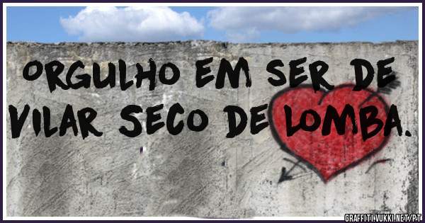 Orgulho em ser de Vilar Seco de Lomba.