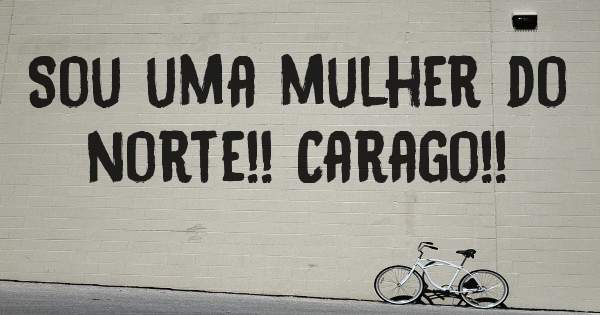 Sou uma mulher do norte!! Carago!!