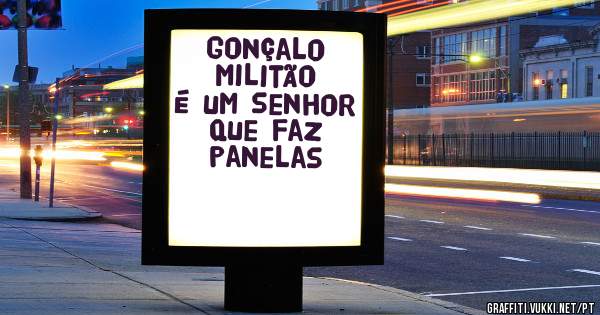 Gonçalo Militão é um senhor que faz panelas 