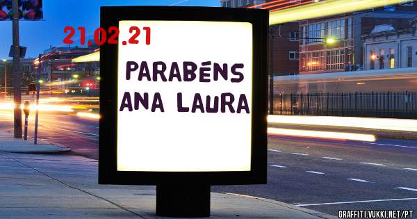 Parabéns Ana Laura