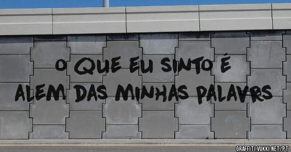 o que eu sinto é alem das minhas palavrs