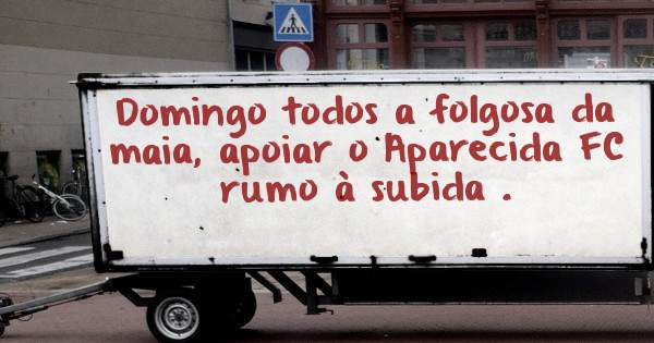 Domingo todos a folgosa da maia, apoiar o Aparecida FC rumo à subida .