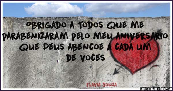 Obrigado a todos que me parabenizaram pelo meu aniversario que Deus abencoe a cada um de voces